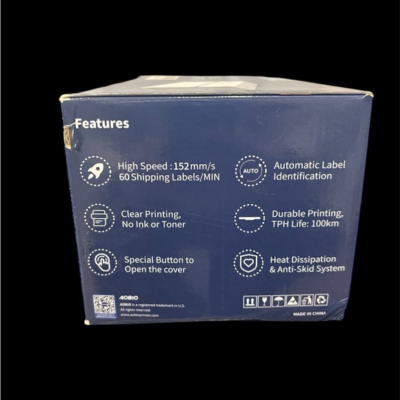 NWT AOBIO shipping thermal label printer 4 x 6 direct 152 mm/s - Picture 4 of 11